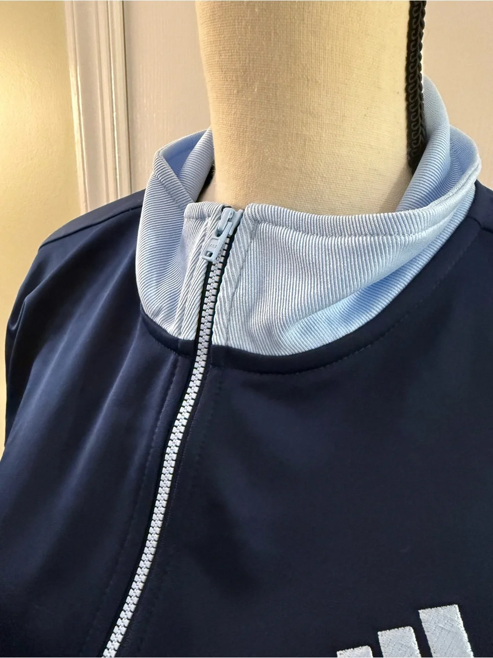 adidas Youth Boys Navy and Light Blue Athletic Zip Up Jacket